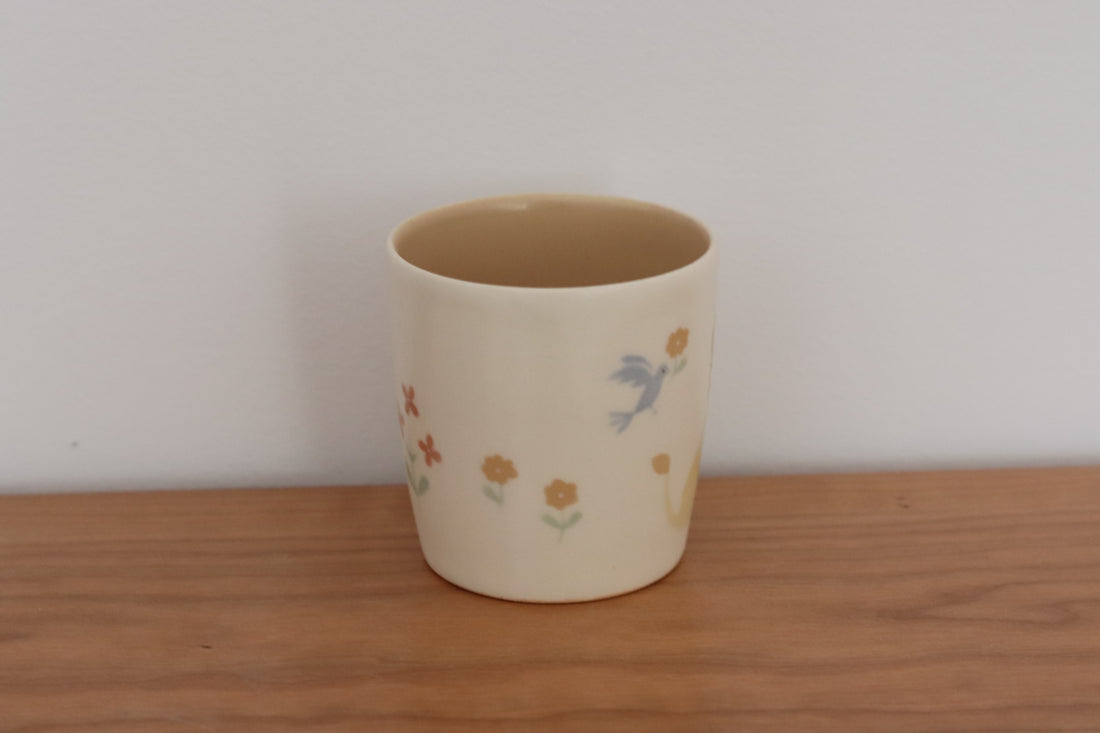 Buncho Pottery Lion Tea Cup