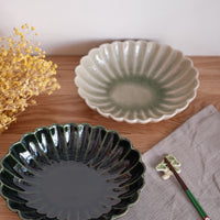 Japanese Chrysanthemum Shape Oval Serving Bowl