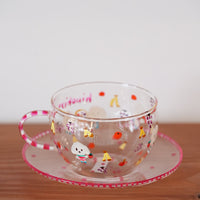 hina hiyo club Glass Coffee Cups w Sacuer #2