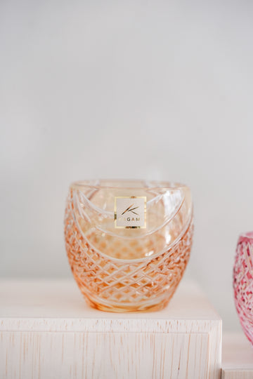 Kagami Crystal - Sake Glass, Edo Kiriko Yellow