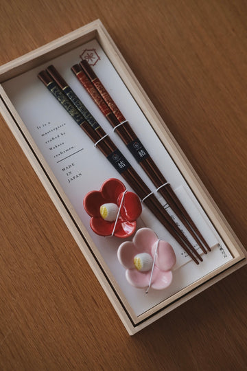 Japanese Chopsitck Gift Set - Camelia