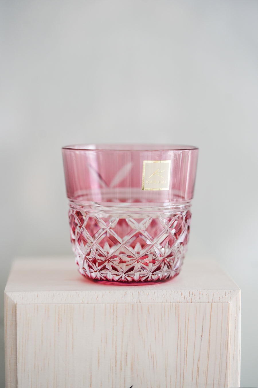 Kagami Crystal - A Pair of Sake Glasses, Edo Kiriko "Yui"