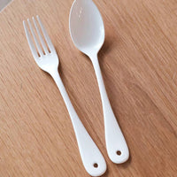 Japanese Enamel Dessert Spoon / Fork