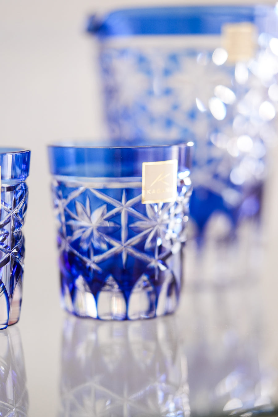 Kagami Crystal - Sake Barware, Edo Kiriko "Seika"