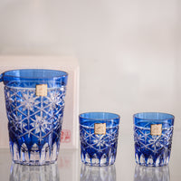 Kagami Crystal - Sake Barware, Edo Kiriko "Seika"