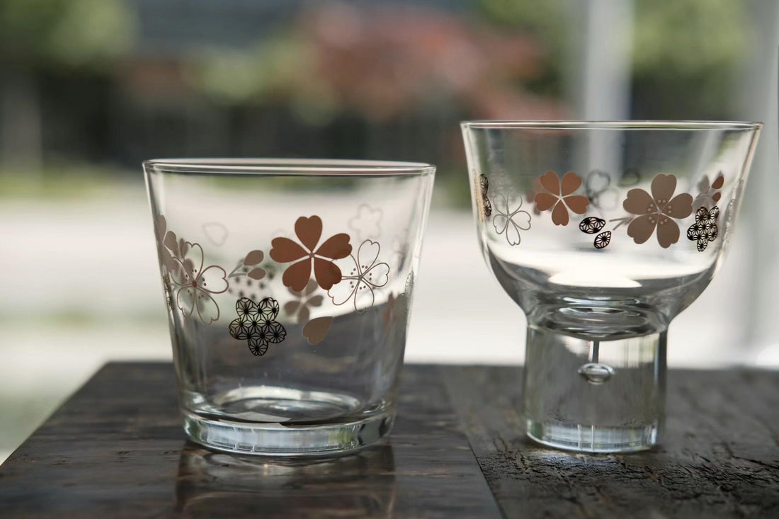东洋佐佐木和风樱花玻璃杯 - 礼盒装