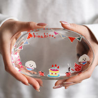 hina hiyo club Glass Oval Plate #2