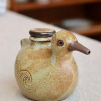 日本陶瓷手工酱油壶小鸟酱烧汁壶