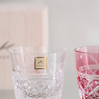 Kagami Crystal - A Pair of Sake Glasses, Edo Kiriko "Yui"