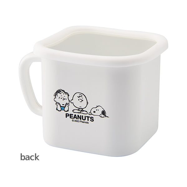 Japanese Enamel Snoopy Peanuts Square Pot