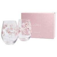 Toyo-Sasaki Hanafumi Flower Glass Cup - Sakura (Gift Set of 2)