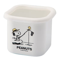 Japanese Enamel Snoopy Peanuts Storage Canister