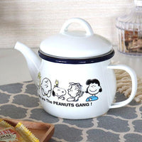 Japanese Enamel Snoopy Peanuts Teapot & Teacups