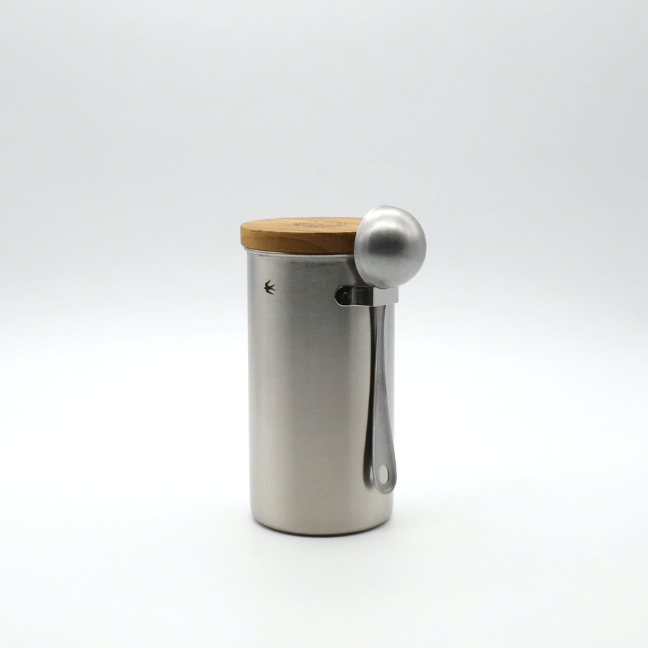 TSUBAME Canister with Hook &amp; Spoon - Sliver