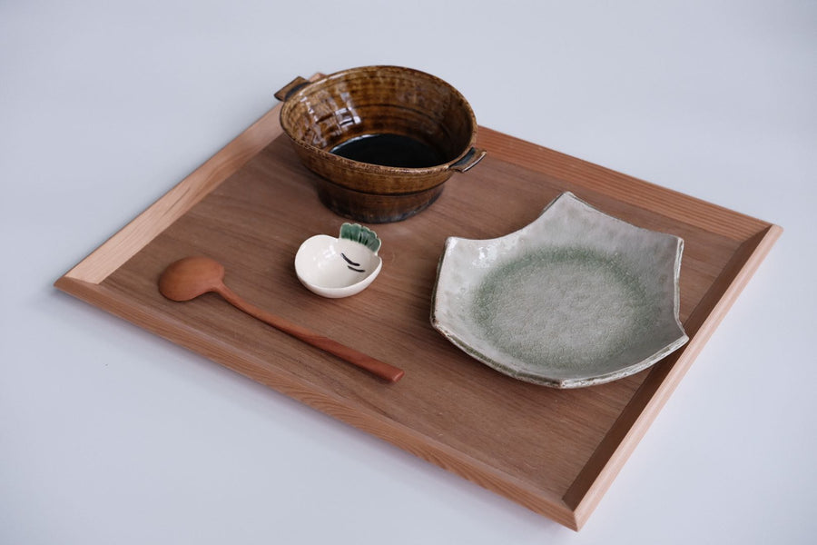 Plate Ash Glaze - Japanese artist Kei Kawachi 河内啓