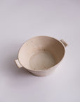 White handle Bowl - Japanese artist Kei Kawachi 河内啓