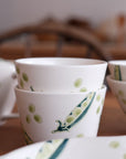 Green Bean Tea Pot & Tea Cups