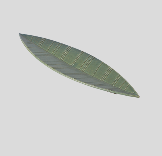 Ceramic Japan Hazara Leaf Long Plate