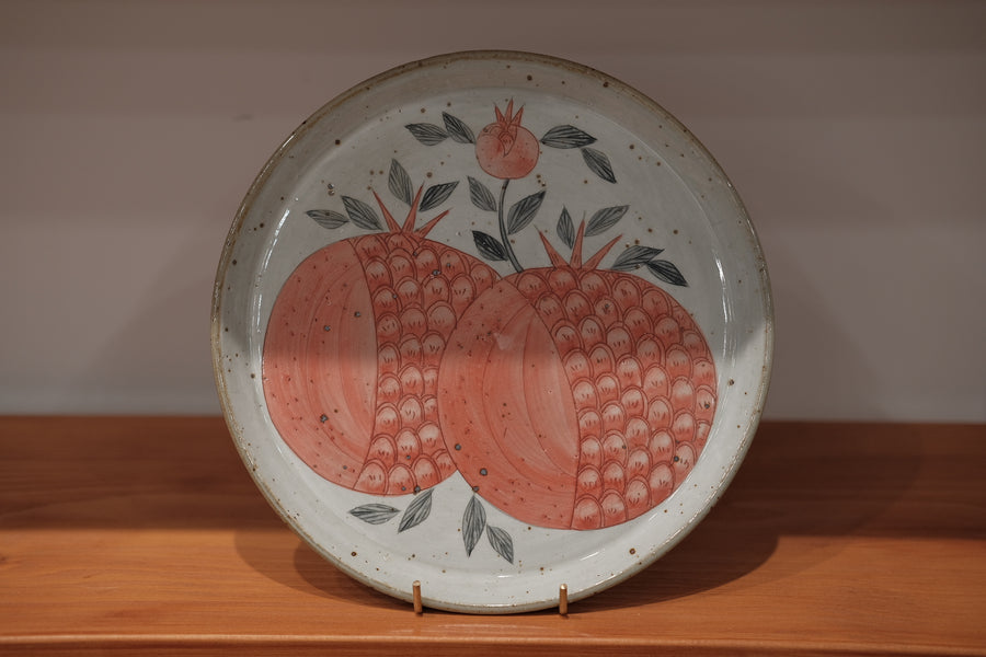 Cool Banana Hand Craft Plate - Pomegranate