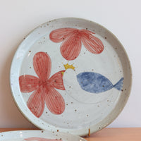 Cool Banana Hand Craft Plate - Flower & Bird