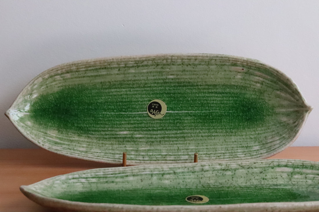 Shigaraki Ware Bamboo Leaf Long Plate