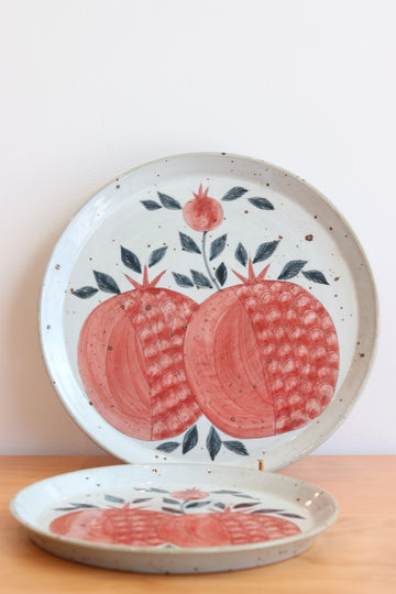 Cool Banana Hand Craft Plate - Pomegranate