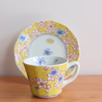 Gift Set - Yellow Sakura Coffee Cup With Saucer