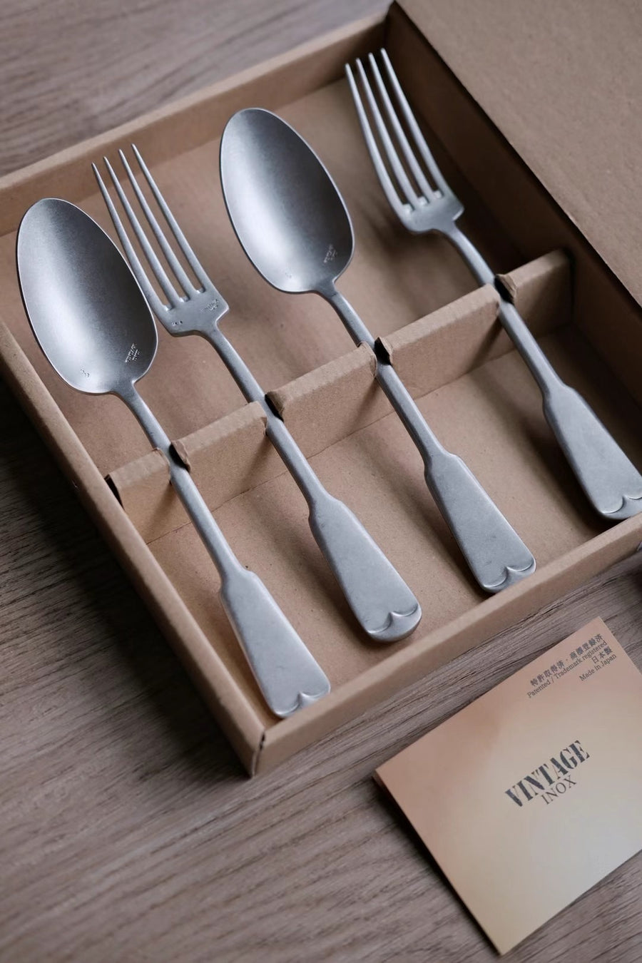 Japan Stainless Vintage Box Cultery 4-PC SET LUTECE