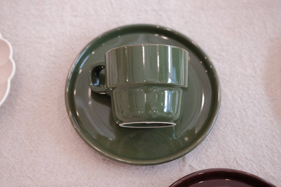 Studio M CAUSETTE Mug w Saucer - Green