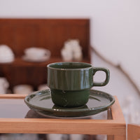 Studio M CAUSETTE Mug w Saucer - Green