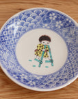 Gift Set-Kutani Ware Small Plate-Child In Kimono