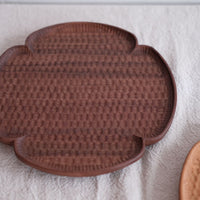 FLower Plate Walnut wood Medium