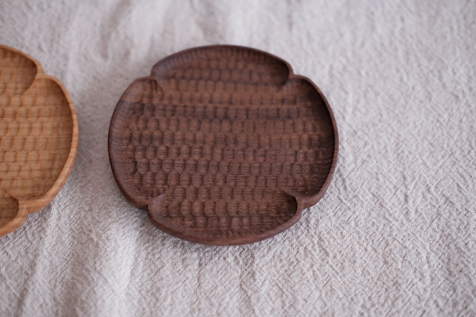 Walnut Wood Small plate / Saucer - By artist Kazunori Takatsuka
