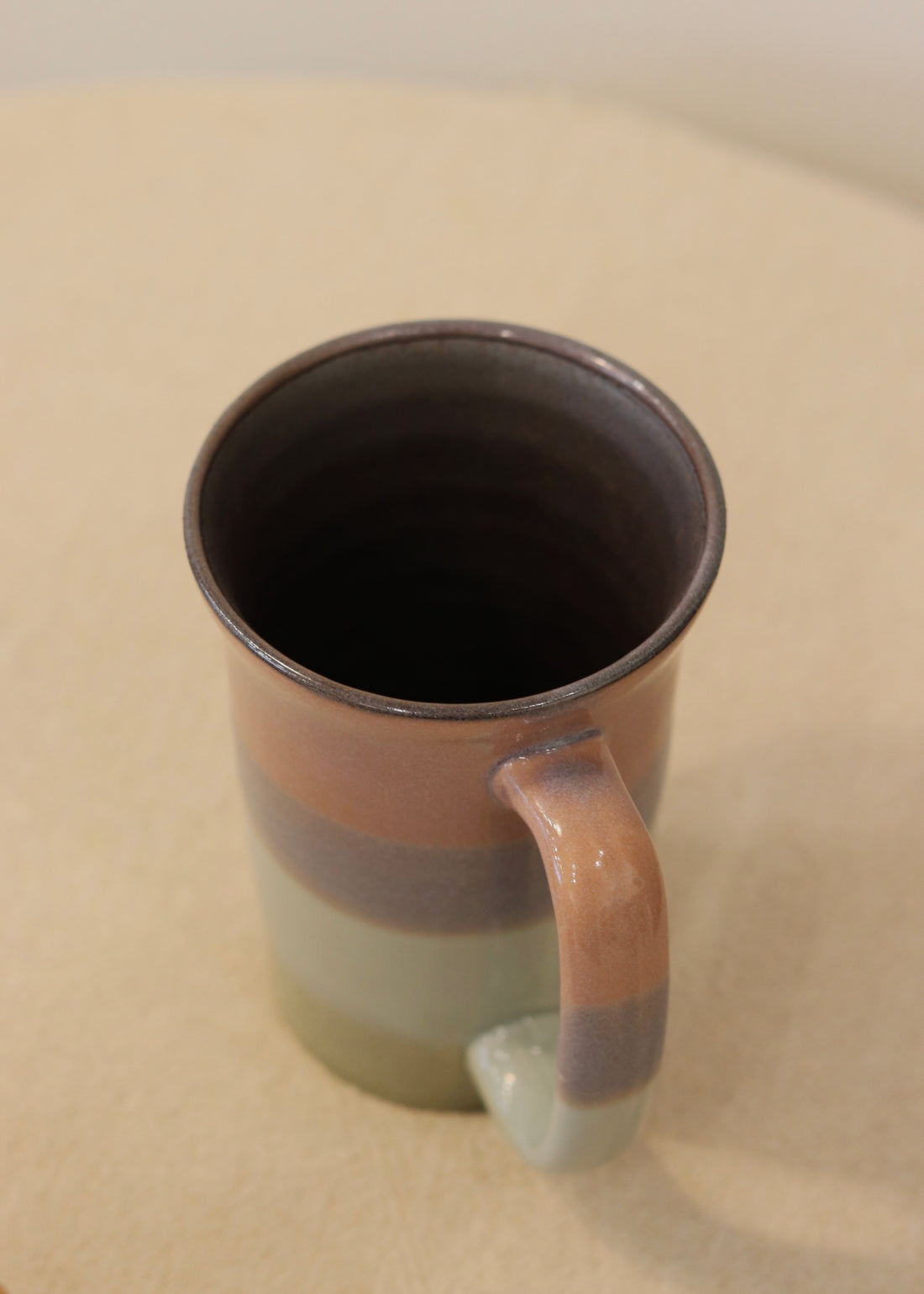 Japanese Layer Painted Pottery Mug Large