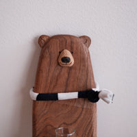 Bear wall hanging vase - By Japanese artist Kinone